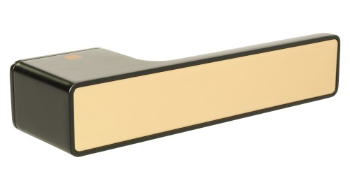 Klamka INTRA SMART rozeta prostokątna czarny/satyna mosiądz BLITZ