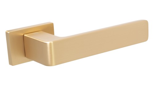 Klamka ZARA SLIM rozeta prostokątna satyna mosiądz BLITZ