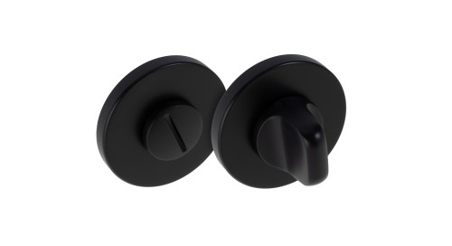 Szyld F SLIM okrągły WC czarny BLITZ