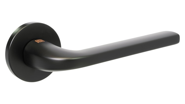 Klamka AURETTA SLIM rozeta okrągła czarny BLITZ