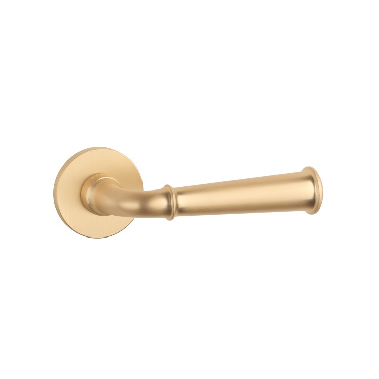 Klamka STILE IBRA ROZETA R SLIM 7MM GOLD SATIN - złoty matowy