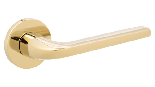 Klamka AURETTA SLIM rozeta okrągła mosiądz PVD BLITZ