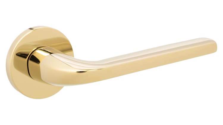 Klamka AURETTA SLIM rozeta okrągła mosiądz PVD BLITZ