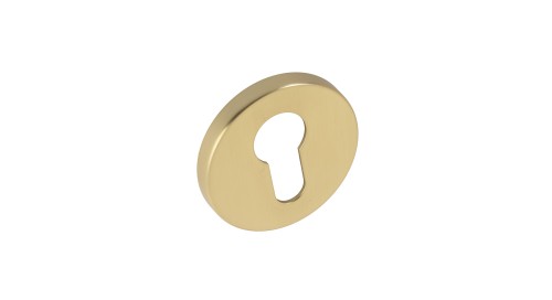 Szyld F SLIM okrągły wkład satyna mosiądz BLITZ