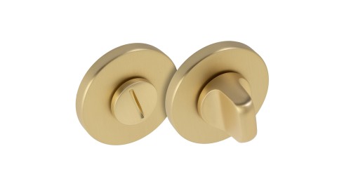 Szyld F SLIM okrągły WC satyna mosiądz BLITZ