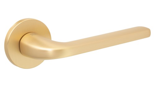 Klamka AURETTA SLIM rozeta okrągła satyna mosiądz BLITZ