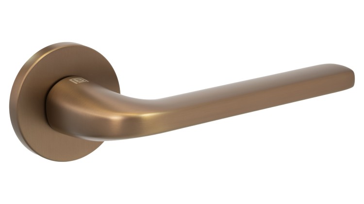 Klamka AURETTA SLIM rozeta okrągła satyna brąz BLITZ