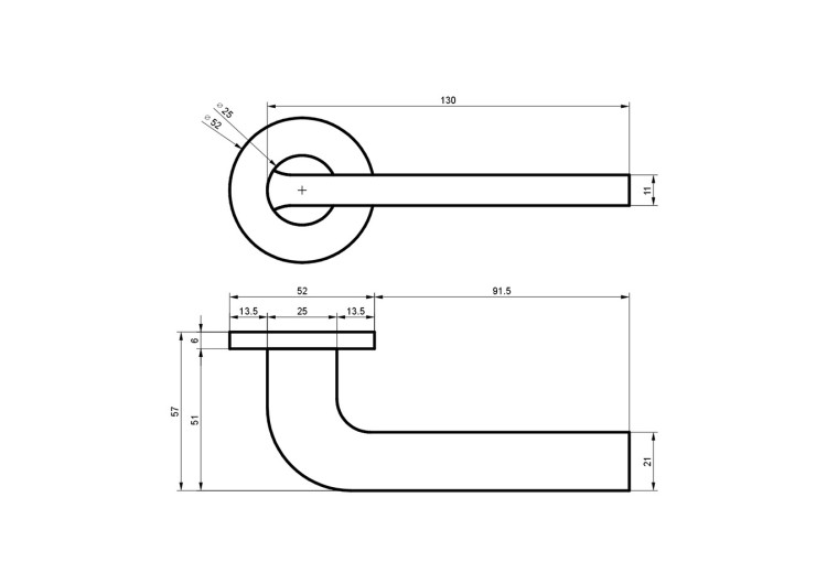 Klamka AURETTA SLIM rozeta okrągła chrom mat BLITZ