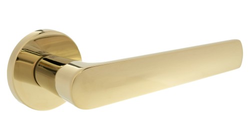 Klamka FYRONA SLIM rozeta okrągła mosiądz PVD BLITZ