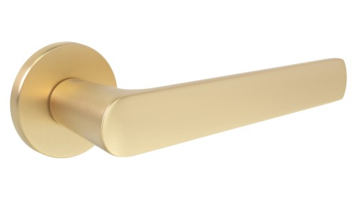 Klamka FYRONA SLIM rozeta okrągła satyna mosiądz BLITZ