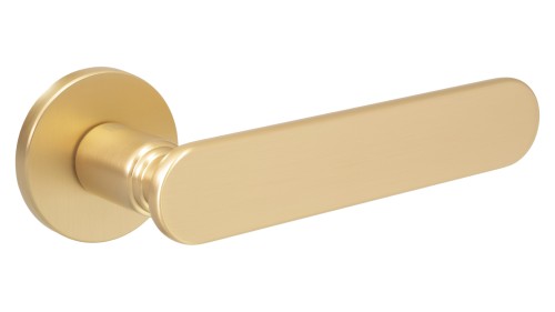 Klamka HIPPER SLIM rozeta okrągła satyna mosiądz BLITZ