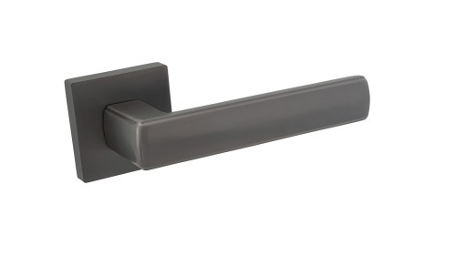 Klamka PANTO ALUBRASS tytan / gunmetal – rozeta kwadratowa klamkizamki.pl