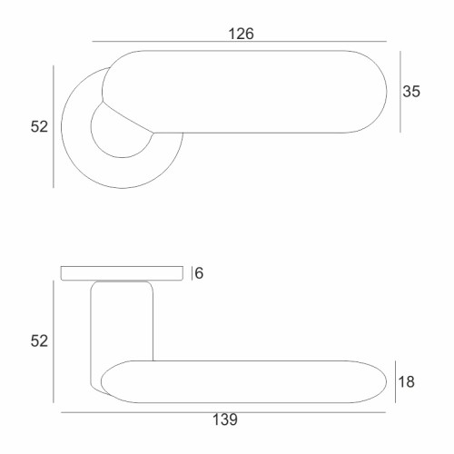 Klamka Keledres Fit brąz-satyna