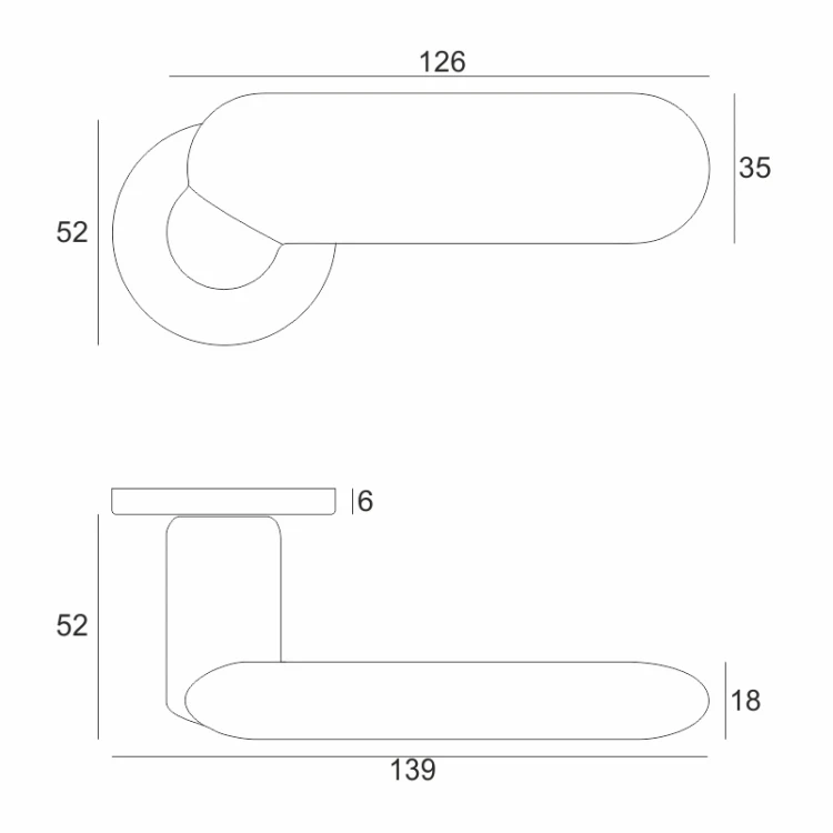 Klamka drzwiowa Keledres Fit VDS złoty satyna – elegancka klamka do drzwi wewnętrznych premium