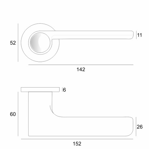 Klamka drzwiowa Plano Fit VDS czarny – nowoczesna klamka do drzwi wewnętrznych loft i minimalizm