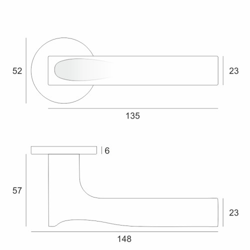Klamka drzwiowa Tactus Fit VDS antracyt – nowoczesna klamka do drzwi wewnętrznych