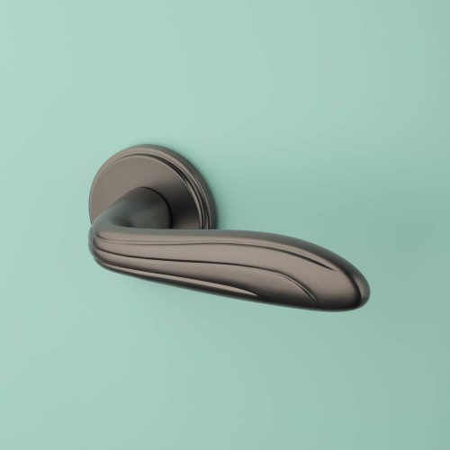 Klamka drzwiowa APRILE CATALPA R SLIM 7 mm GYM grafit – stylowa klamka na rozecie do drzwi wewnętrznych