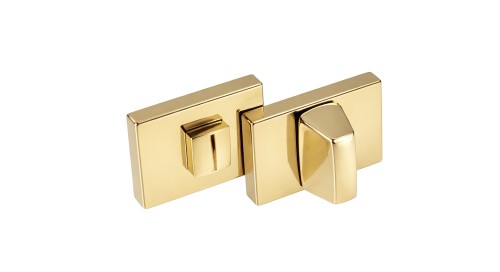 Szyld W SLIM prostokątny WC mosiądz PVD BLITZ