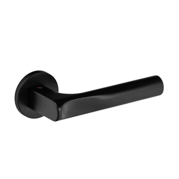 Klamka Tactus Fit czarna VDS FI 52 mm – nowoczesna klamka do drzwi wewnętrznych, ultracienka rozeta 6 mm
