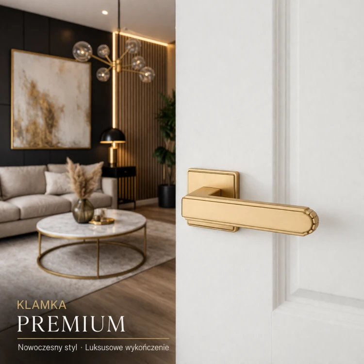 Klamka APRILE MIMOSA QG SLIM 7MM – złoty matowy styl premium