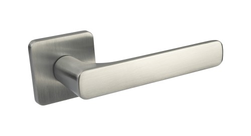 Klamka AZTEC SLIM chrom mat – ALUBRASS | klamka do drzwi wewnętrznych na kwadratowej rozecie 53x53 mm