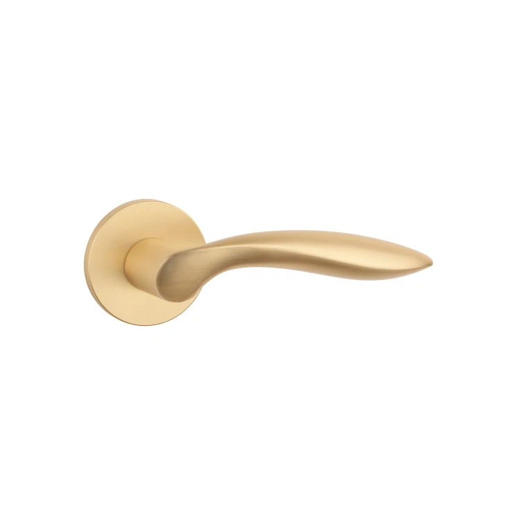 Klamka STILE PULIA ROZETA R SLIM 7MM GOLD SATIN – złoty matowy premium