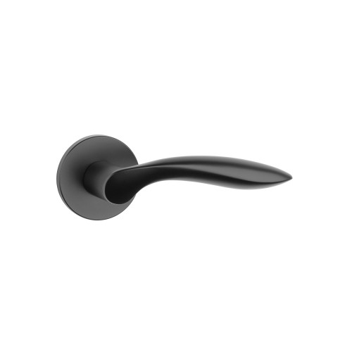 Klamka STILE PULIA ROZETA R SLIM 7MM BLACK – czarny mat premium