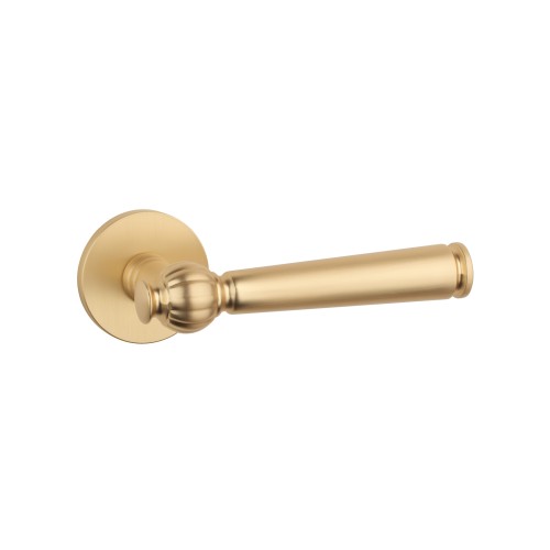 Klamka STILE TUKA ROZETA R SLIM 7MM GOLD SATIN – złoty matowy premium