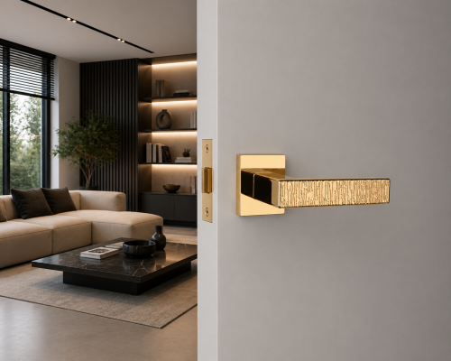 APRILE Klamka AMARYLIA Q SLIM 7 mm LG – złoty polerowany