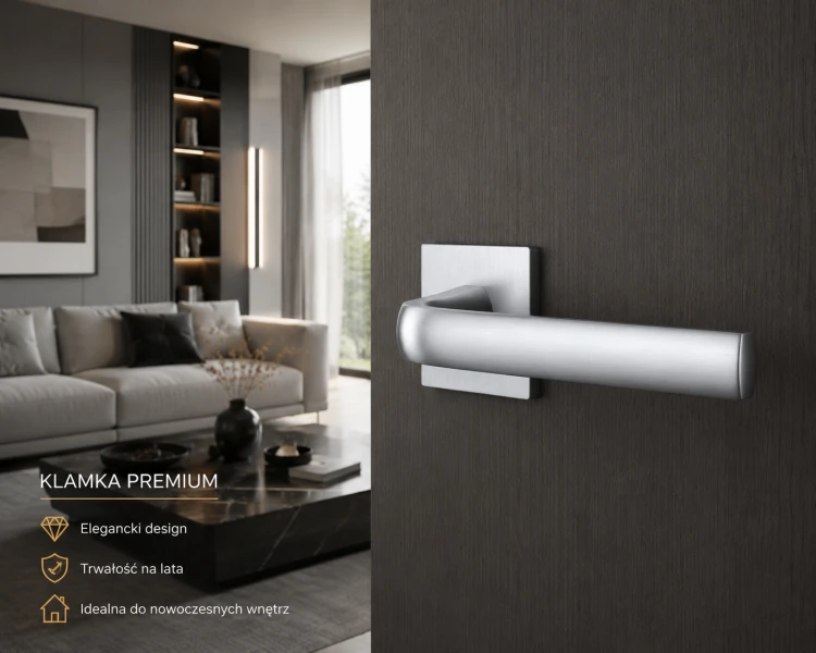 Klamka wewnętrzna chrom satynowy – nowoczesna elegancja i minimalistyczny styl- APRILE MELA
