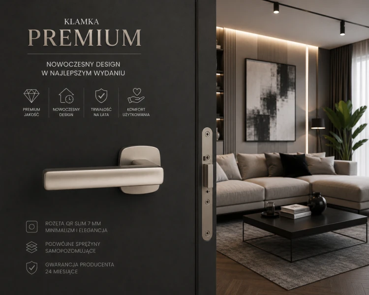 Klamka APRILE PEA QR Slim 7 mm SNM – Nikiel Satyna | Ekskluzywna Klamka Premium do Nowoczesnych Drzwi