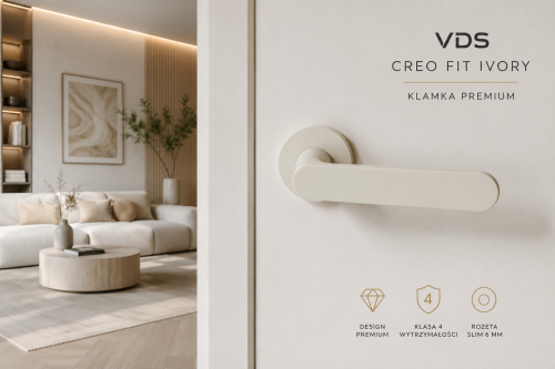 Klamka VDS Creo Fit Ivory – nowoczesny design i ponadczasowa elegancja