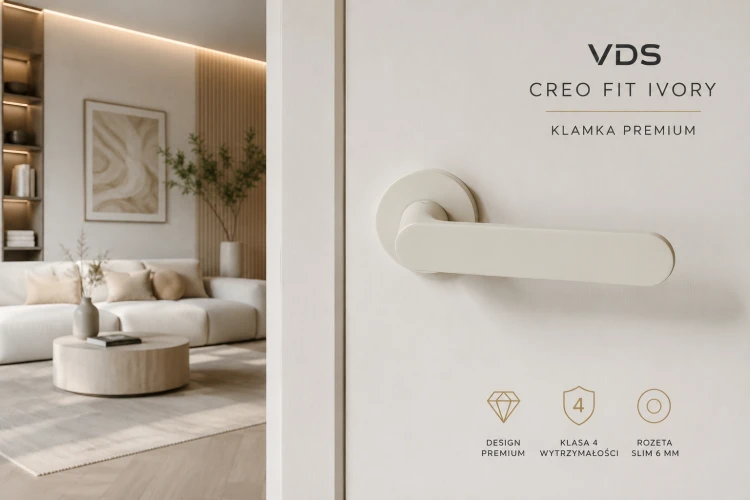 Klamka VDS Creo Fit Ivory – nowoczesny design i ponadczasowa elegancja