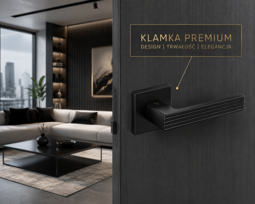 Klamka Felice Fit czarna – minimalistyczny design i maksymalna trwałość