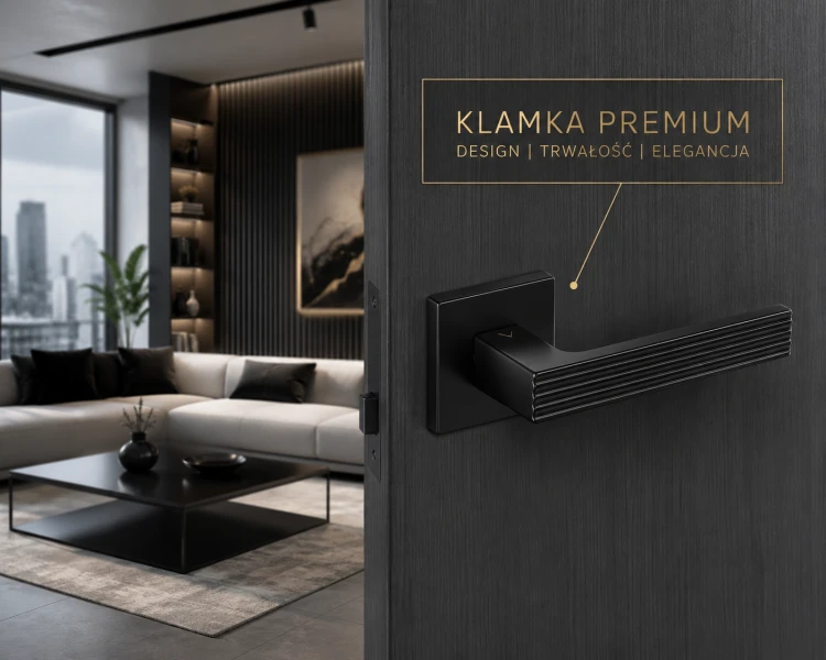 Klamka Felice Fit czarna – minimalistyczny design i maksymalna trwałość