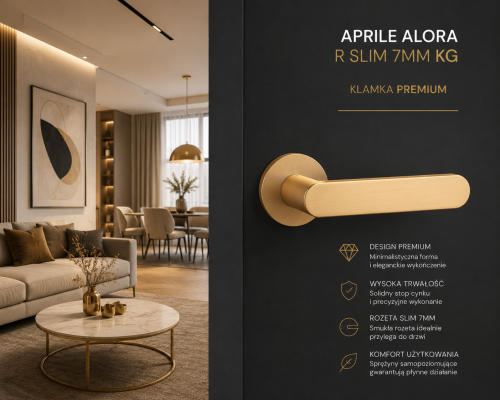 APRILE ALORA KG – luksusowa elegancja w matowym złocie