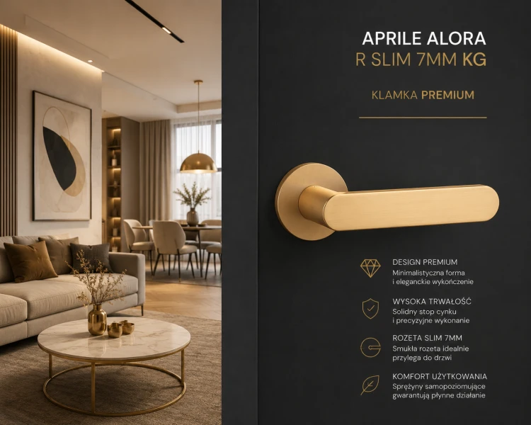 APRILE ALORA KG – luksusowa elegancja w matowym złocie