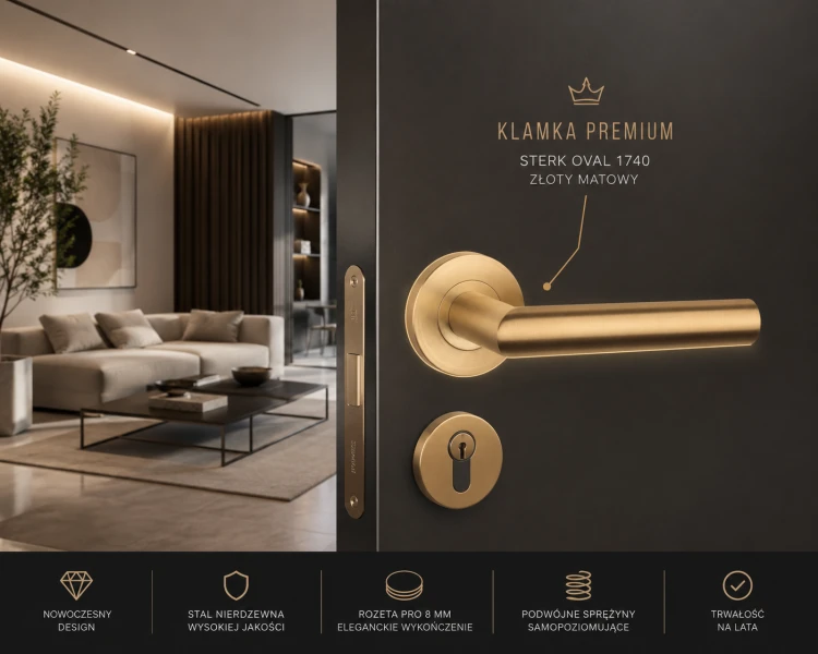 Klamka STERK OVAL 1740 – trwałość i elegancja na lata