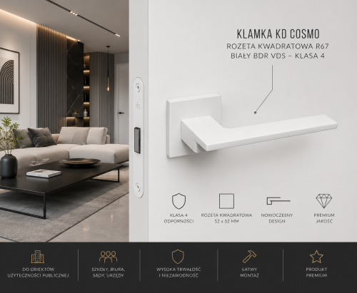 Klamka KD COSMO R67 – nowoczesny detal o wyjątkowej trwałości