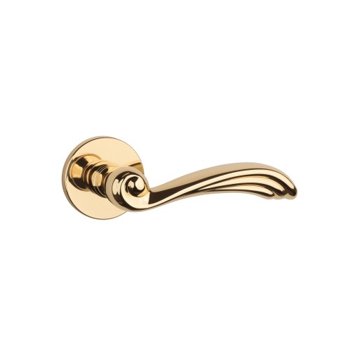 Klamka APRILE CLIVIA ROZETA R SLIM 7 mm LG złoty polerowany – designerska klamka Premium do drzwi wewnętrznych