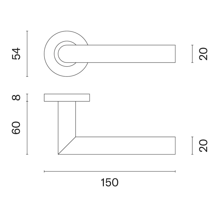 Klamka STERK OVAL 1740 PRO 8 mm P