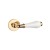 Klamka APRILE DIANELLA R SLIM 7 mm LG White Ceramics | Złoty Polerowany Premium