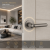 Klamka APRILE RUBIA ROZETA R SLIM 7 mm Grafit – nowoczesna designerska klamka premium do drzwi wewnętrznych