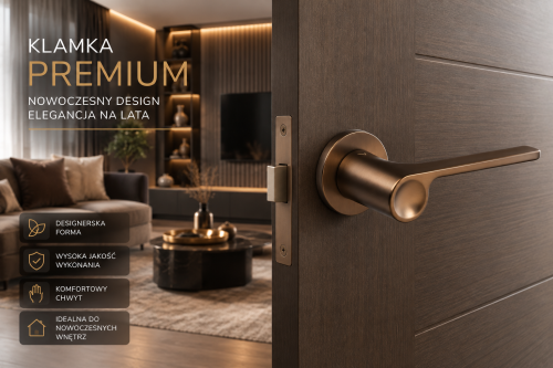 Klamka drzwiowa Plano Fit VDS brąz satyna – elegancka klamka do drzwi wewnętrznych premium